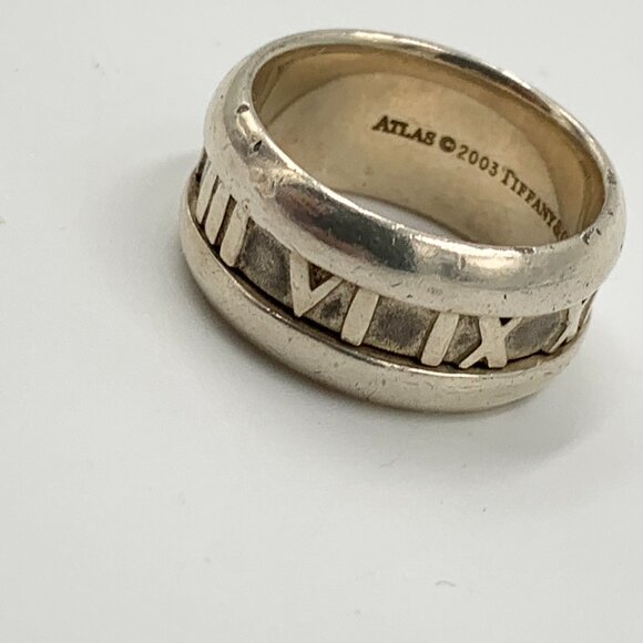 Authentic Tiffany & Co 925 Silver Atlas Wide Ring Size 6 - Picture 3 of 9